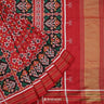 Dark Red Patola Silk Saree With Floral Fauna Pattern