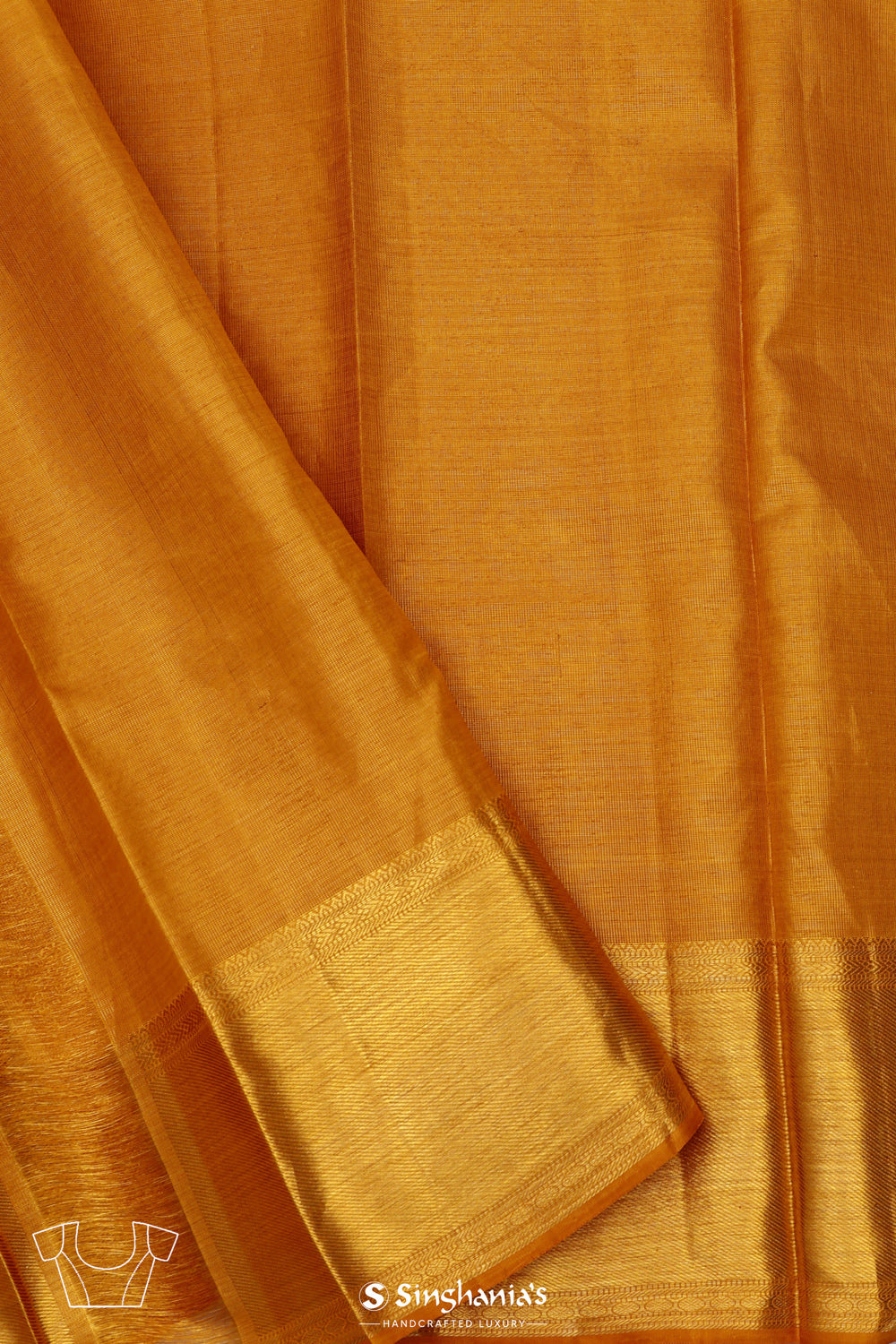 Autumn Gold Floral Jaal Kanjivaram Silk Saree