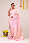 Pale Pink Kanjivaram Silk Saree