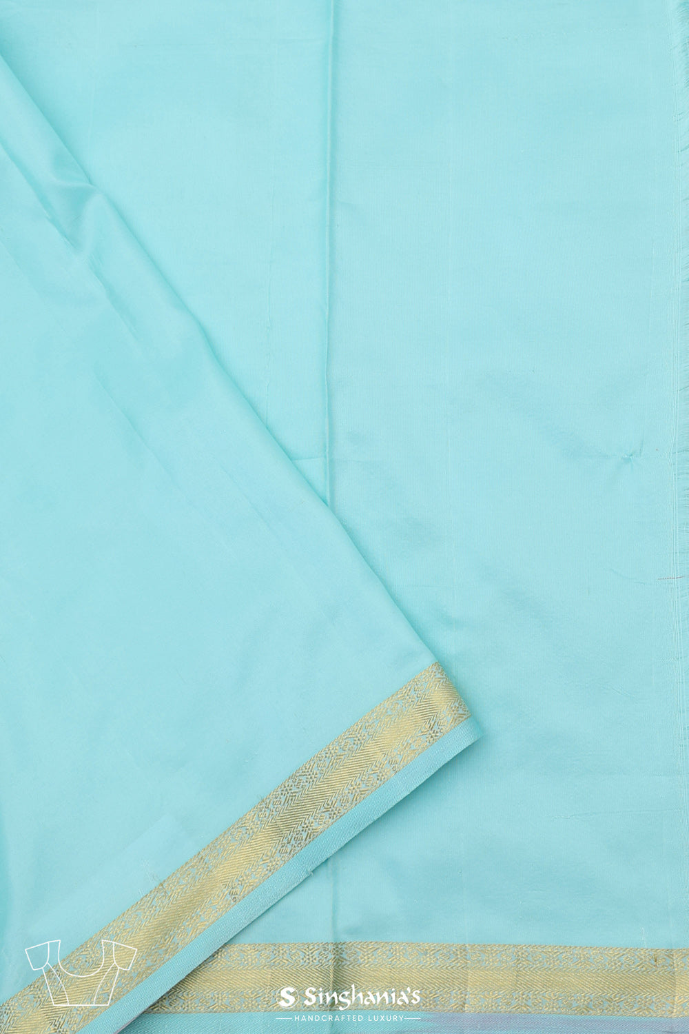 Light Turquoise Kanjivaram Silk Saree