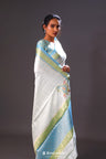 Light Blue-Green Chiniya Banarasi Silk Saree