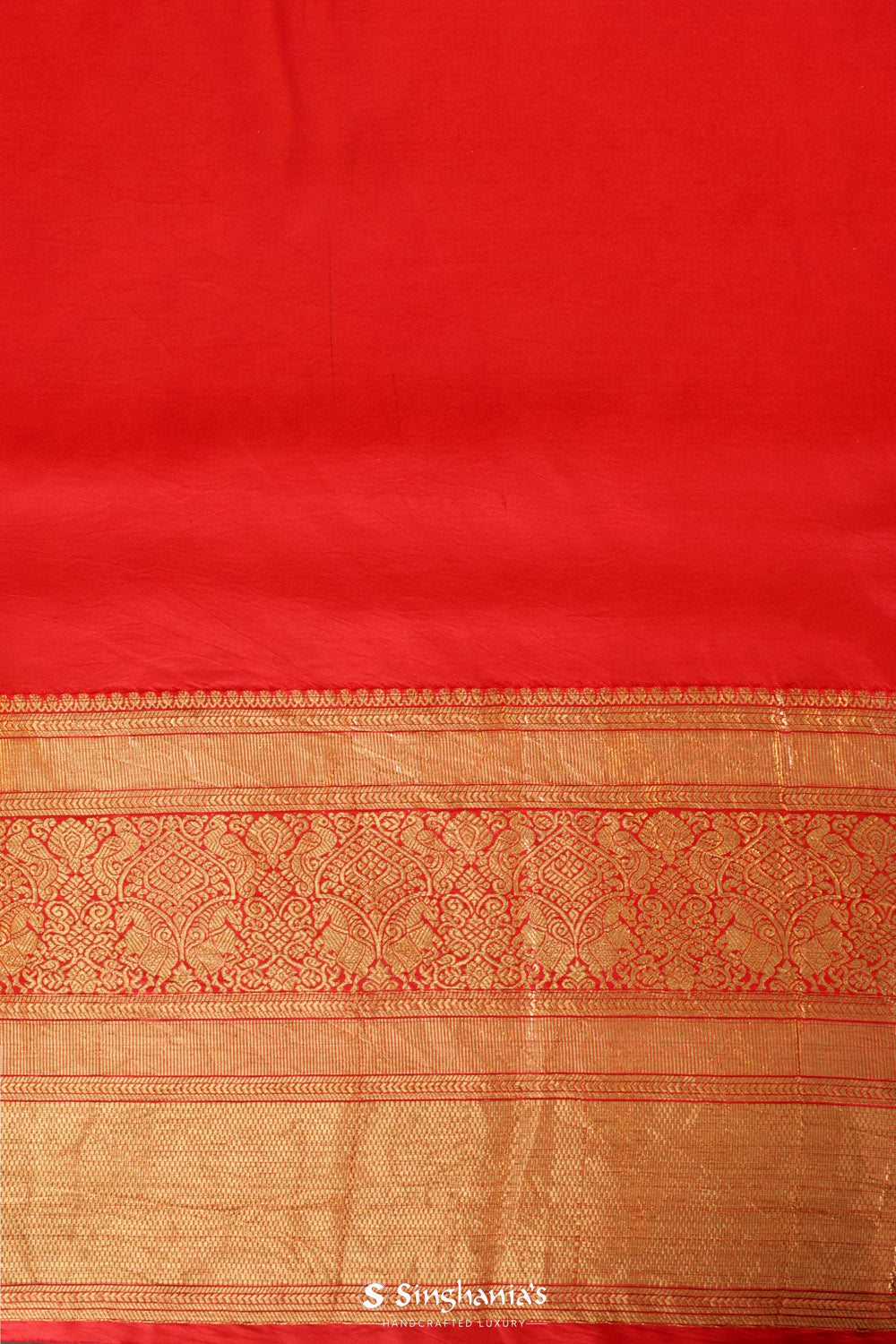 Fire Yellow Kalamkari Silk Handpainted Saree With Kanjivaram Border