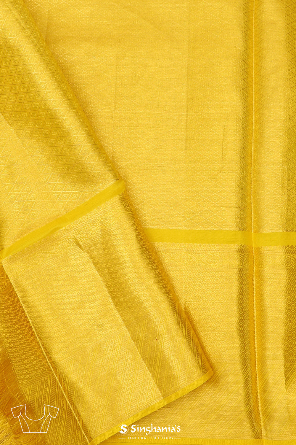 Yellow Gold Jaal Kanjivaram Silk Saree