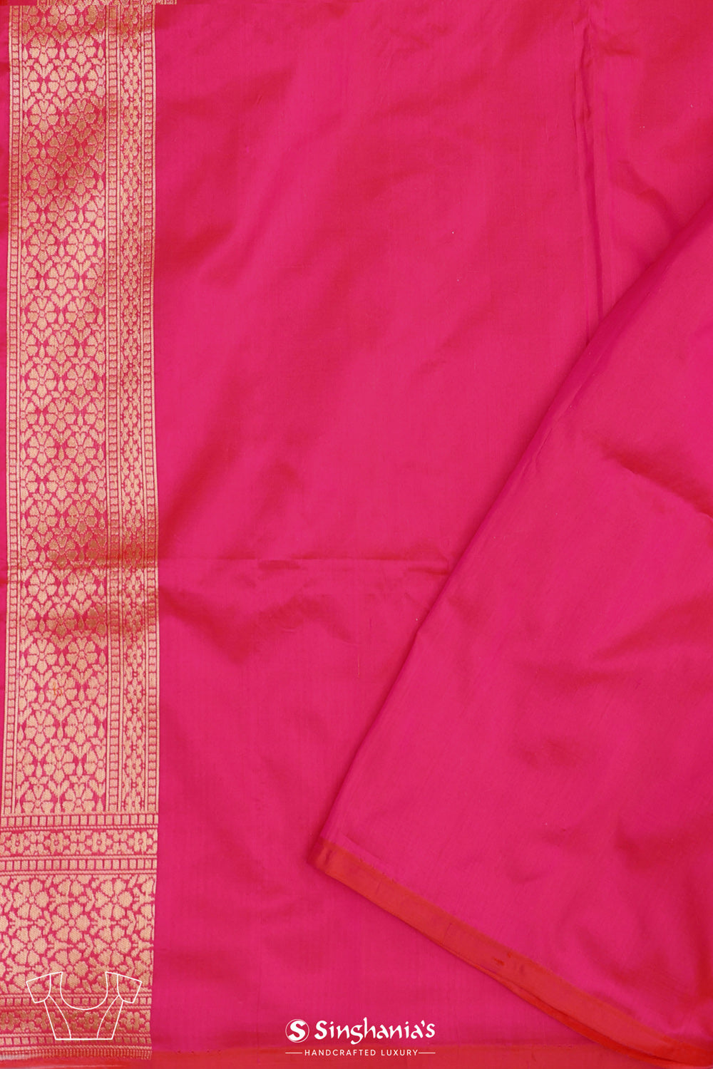 Cherry Pink Jaal Banarasi Silk Saree