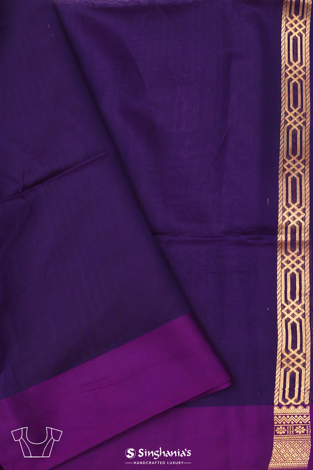 Periwinkle Purple Chiniya Banarasi Silk Saree