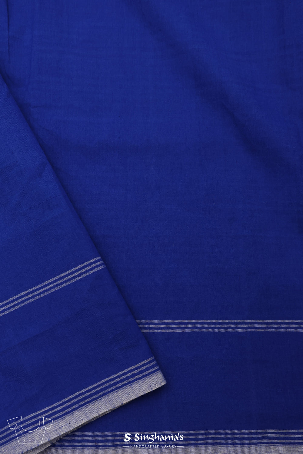 Picotee Blue Ikkat Cotton Saree