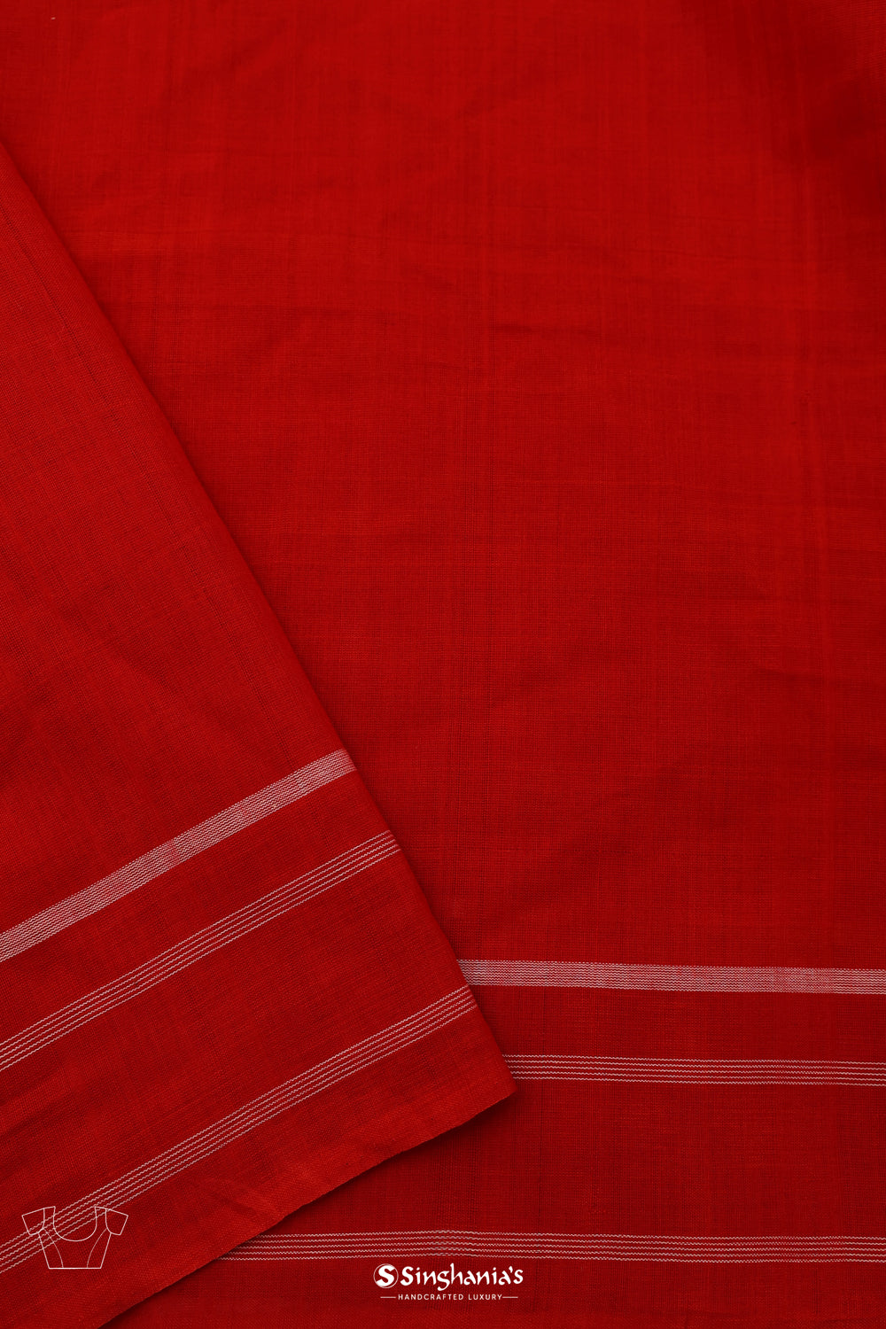 Coconut White Ikkat Cotton Saree With Contrast Border