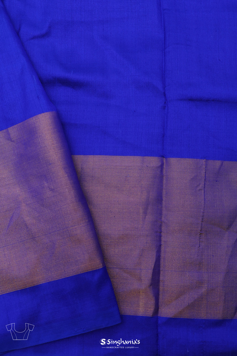 Indigo Blue Ikkat Patola Silk Saree With Butti Design