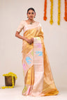 Sunset Gold Heritage Kanjivaram Silk Saree