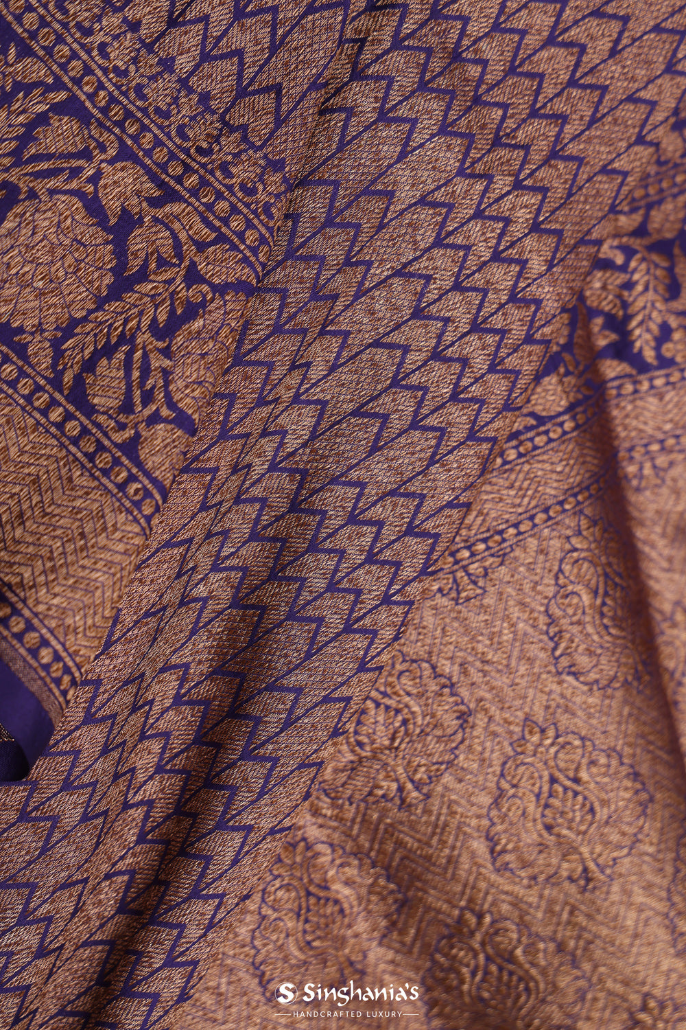 Traditional Blue Chiniya Banarasi Silk Saree