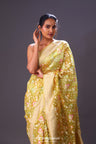 Retro Yellow Tissue Banarasi Saree