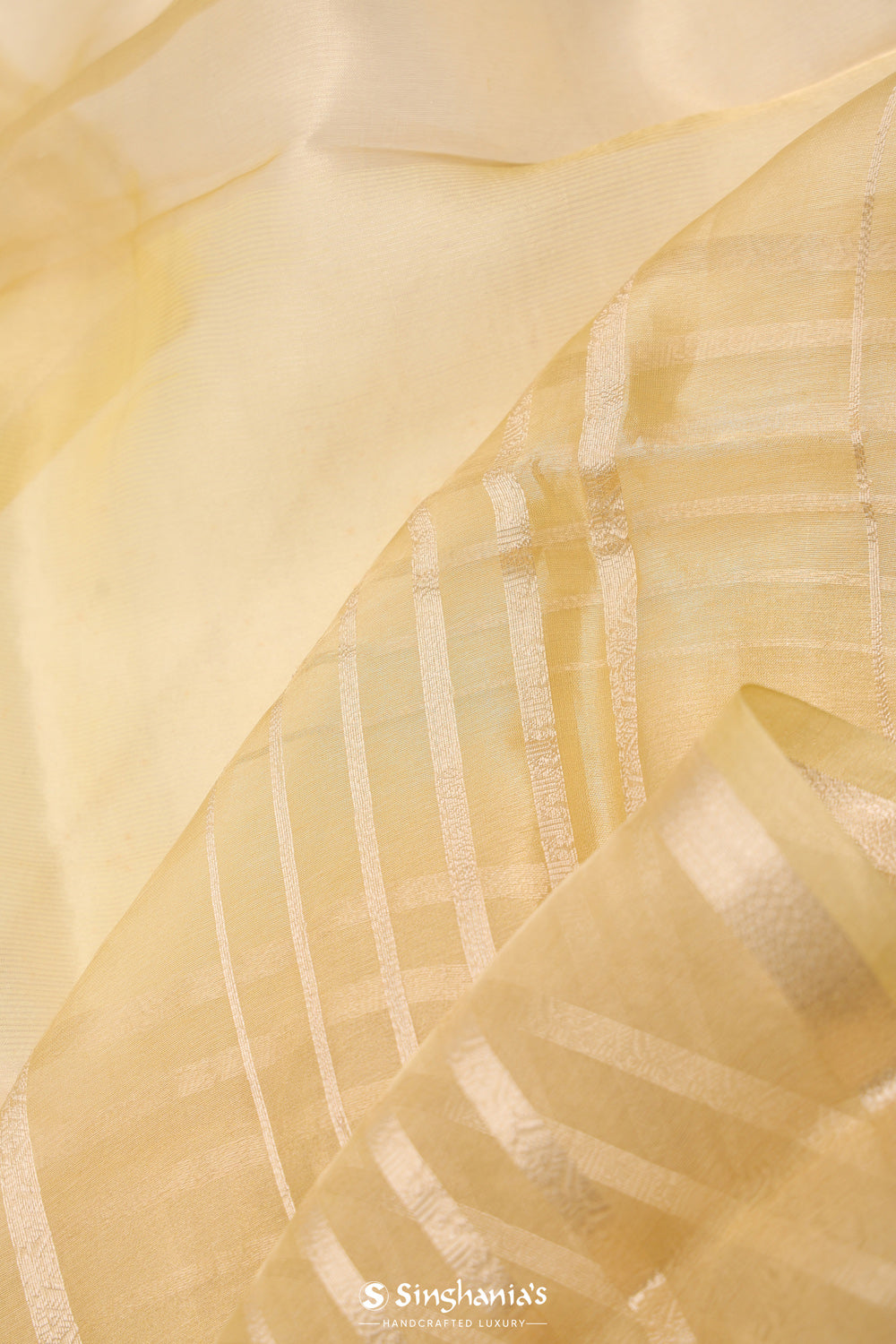 Flax Gold Tissue Banarasi Silk Saree