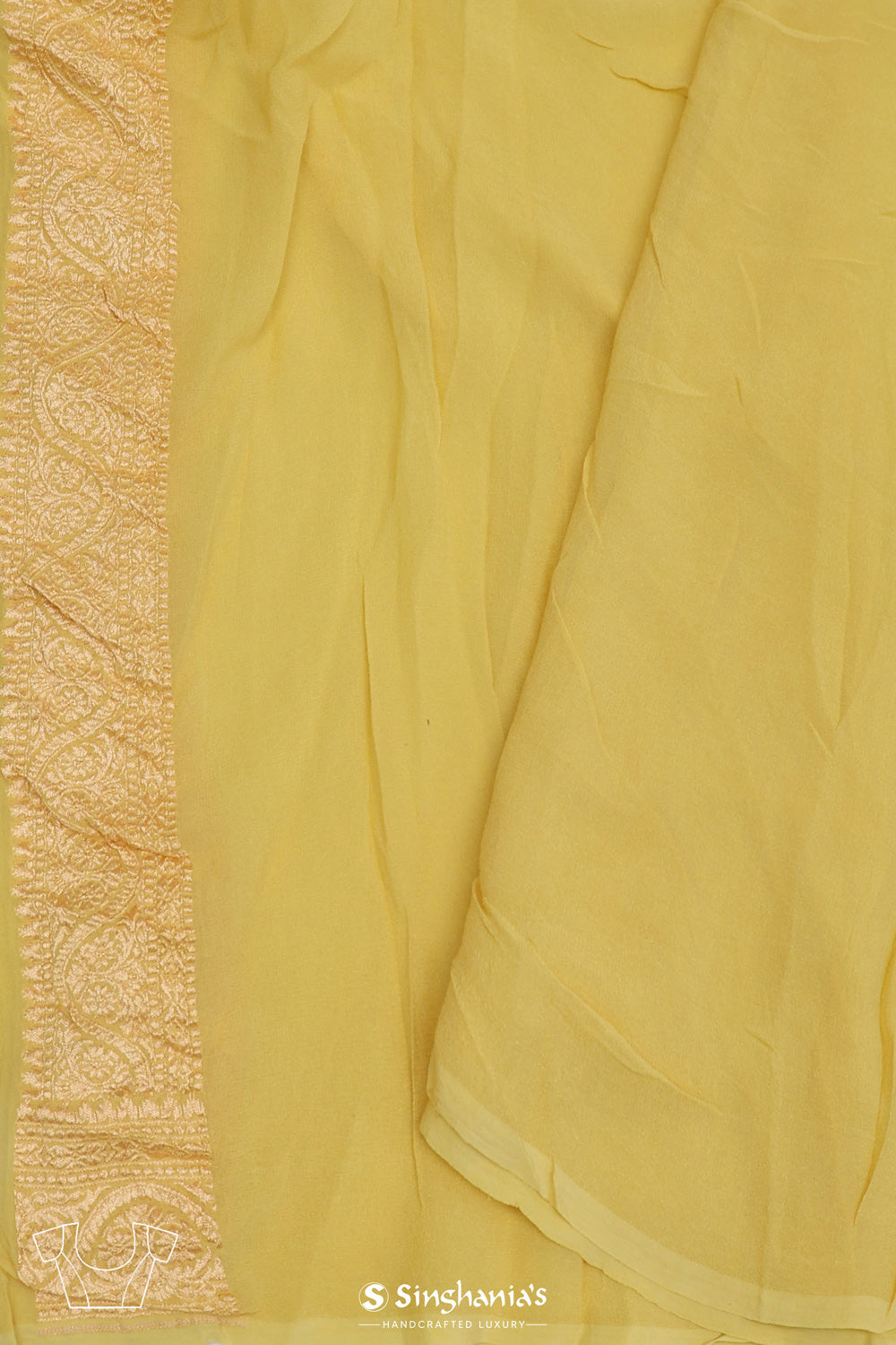 Pastel Olive Green Jaal Banarasi Silk Saree