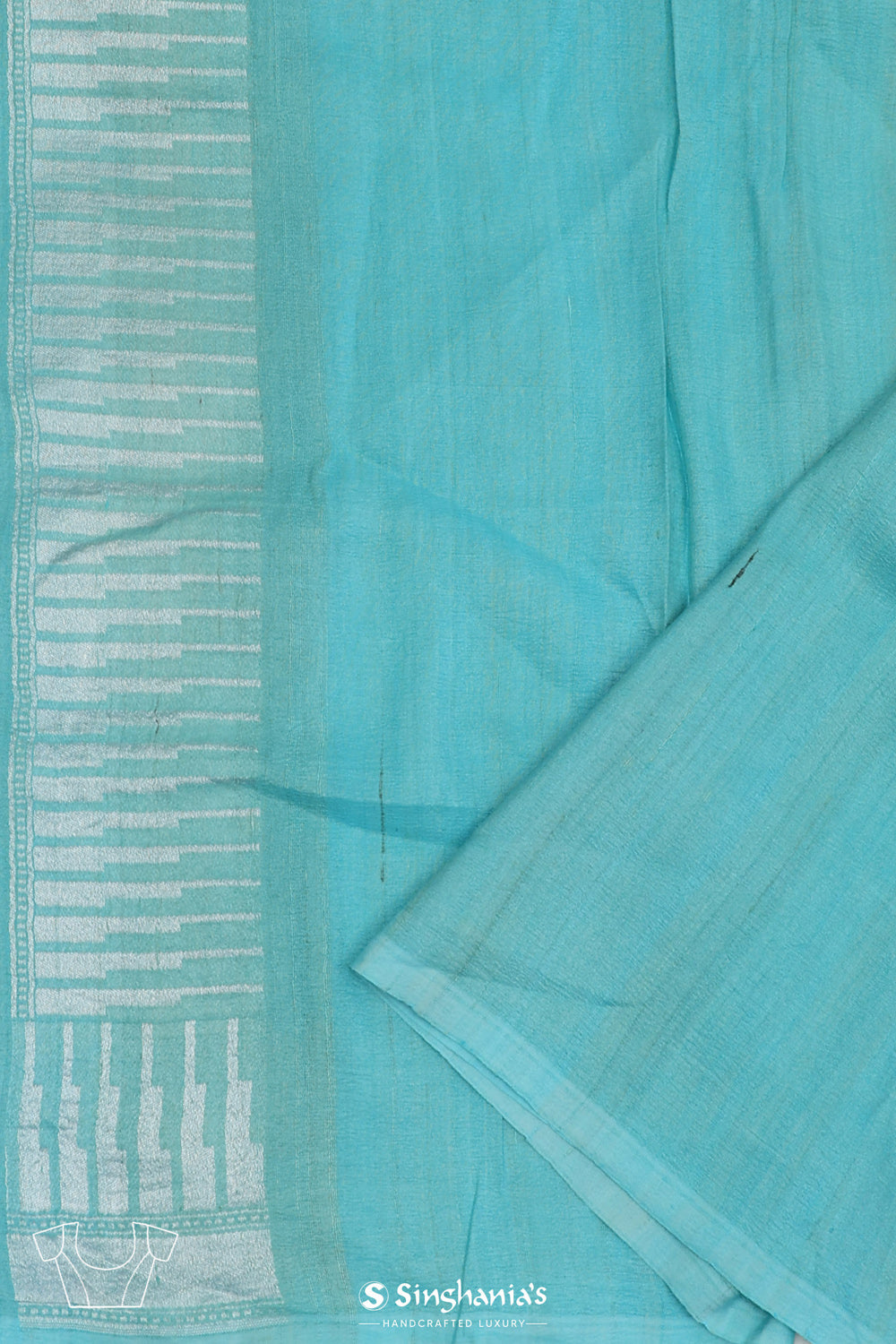 Sky Blue Meenakari Banarasi Silk Saree