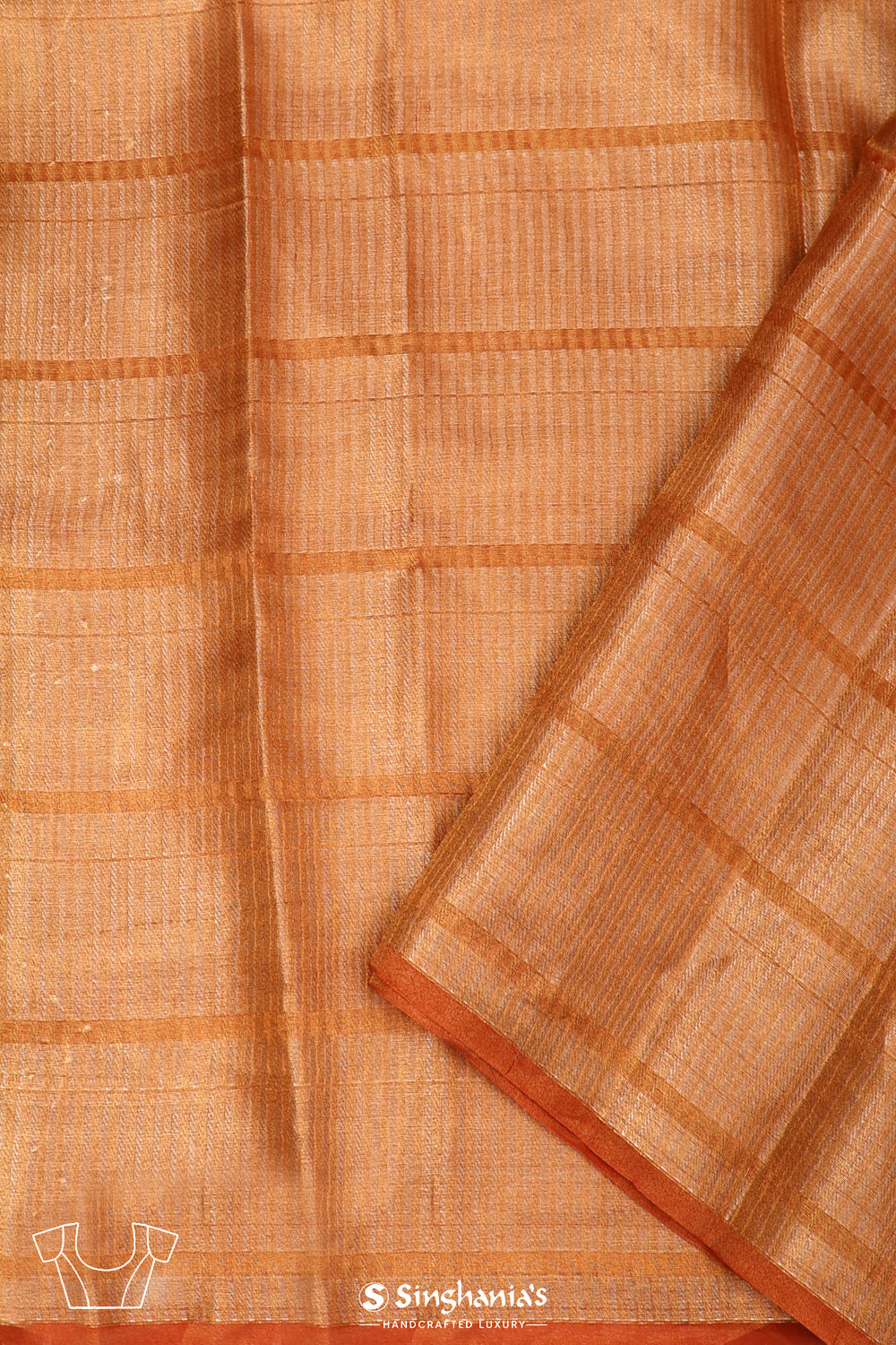 Royal Orange Tissue Chiniya Banarasi Saree