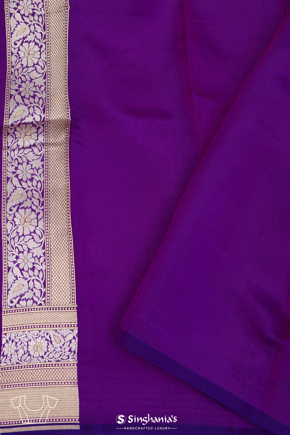 Rebecca Purple Butta Banarasi Silk Saree