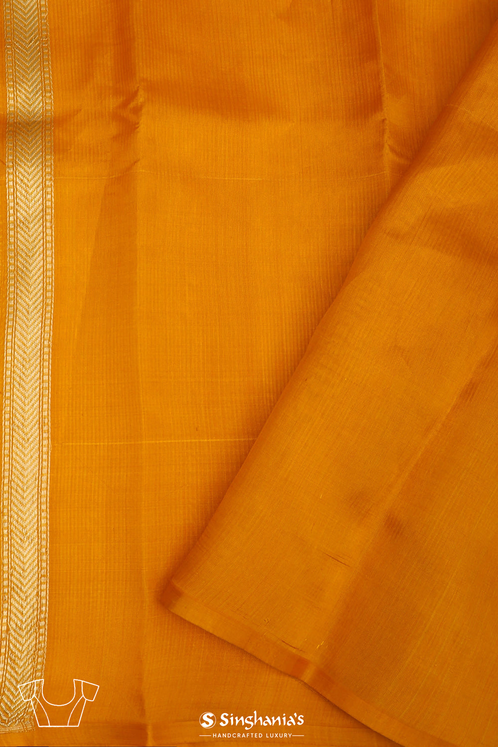 Honey Yellow Checks Banarasi Silk Saree