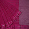 Deep Pink Chiffon Saree With Stone Embroidery - Singhania's