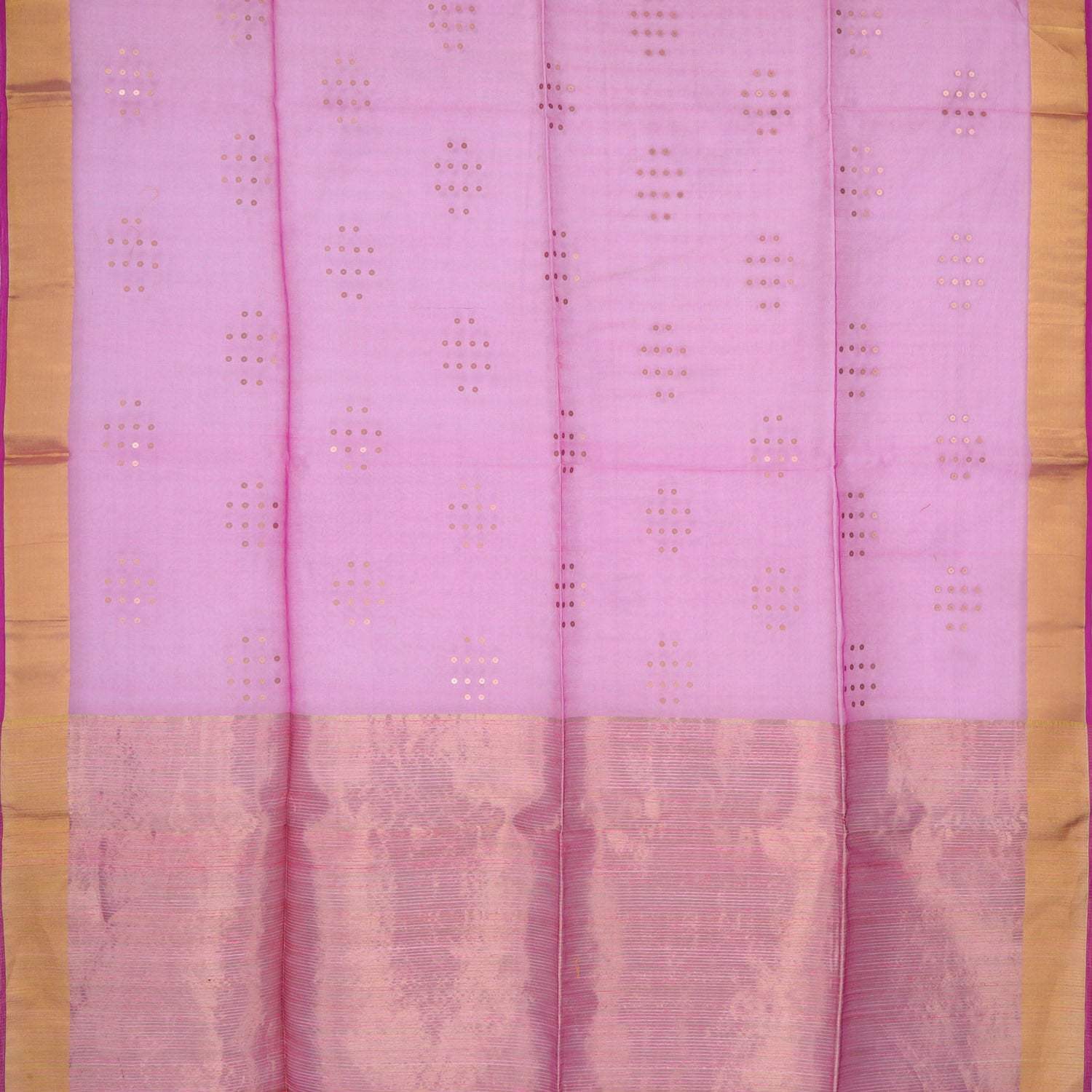 Light Pink Matka Saree With Sequin Embroidery - Singhania's