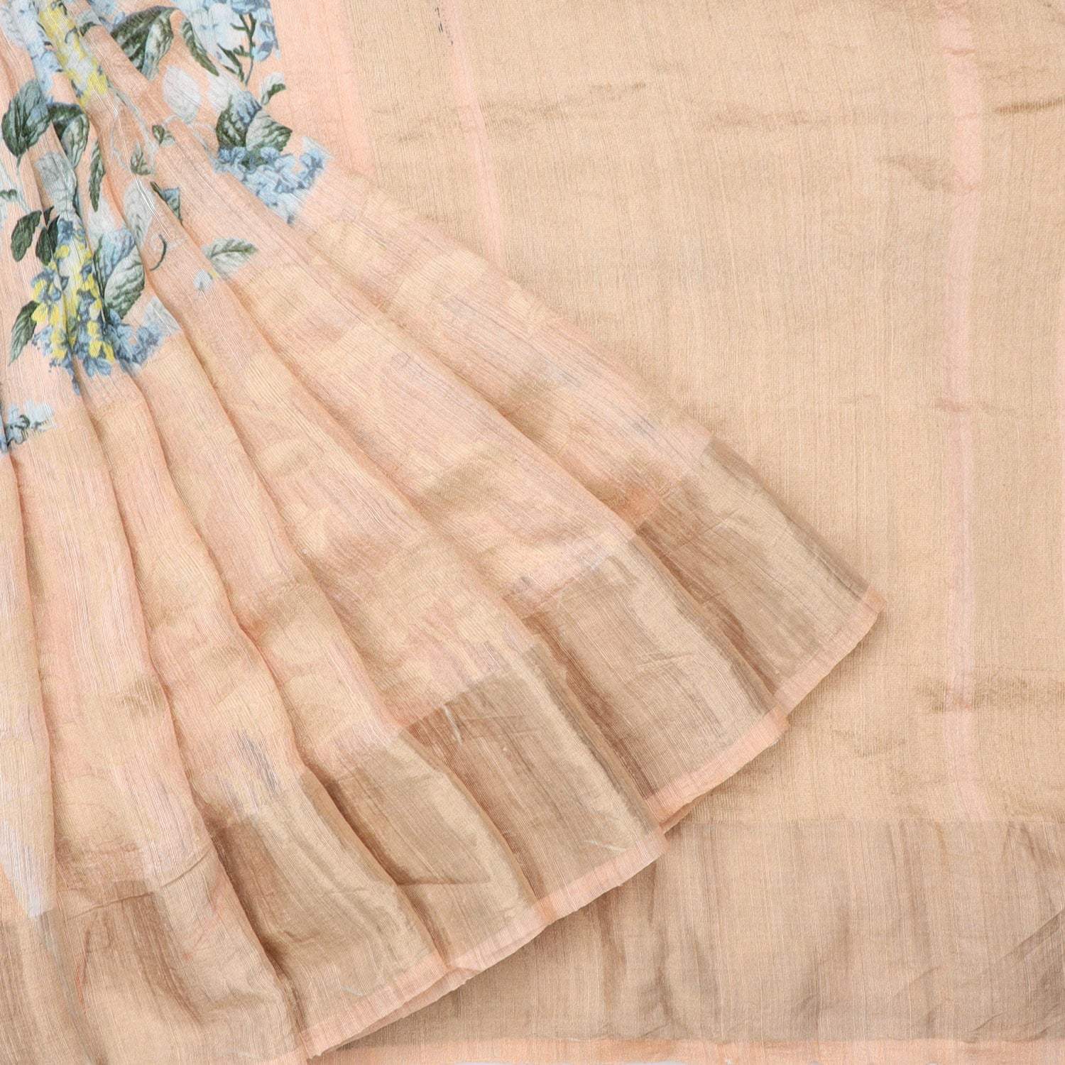 Cream Matka Saree With Floral Prints - Singhania's