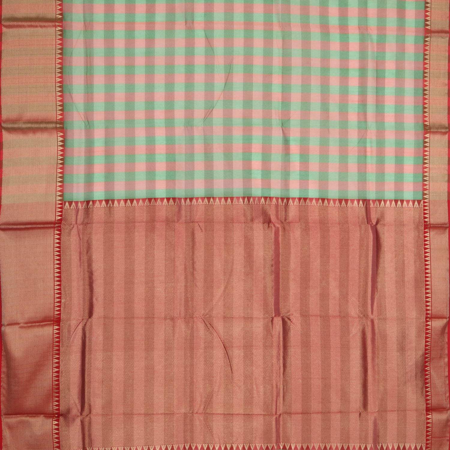 Multicolor Chanderi Saree With Checks Pattern - Singhania's