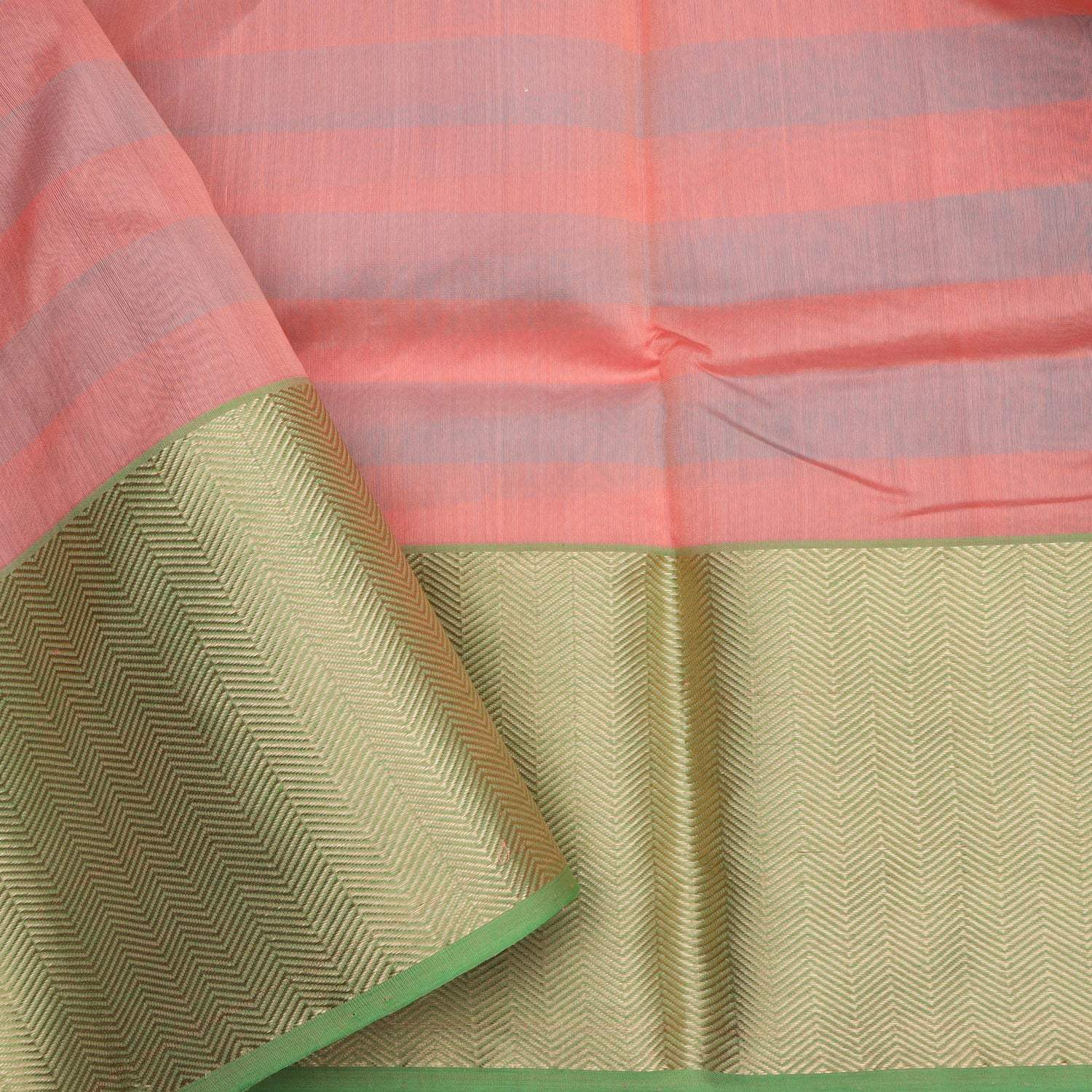 Pink Blue Chanderi Saree With Checks Pattern - Singhania's