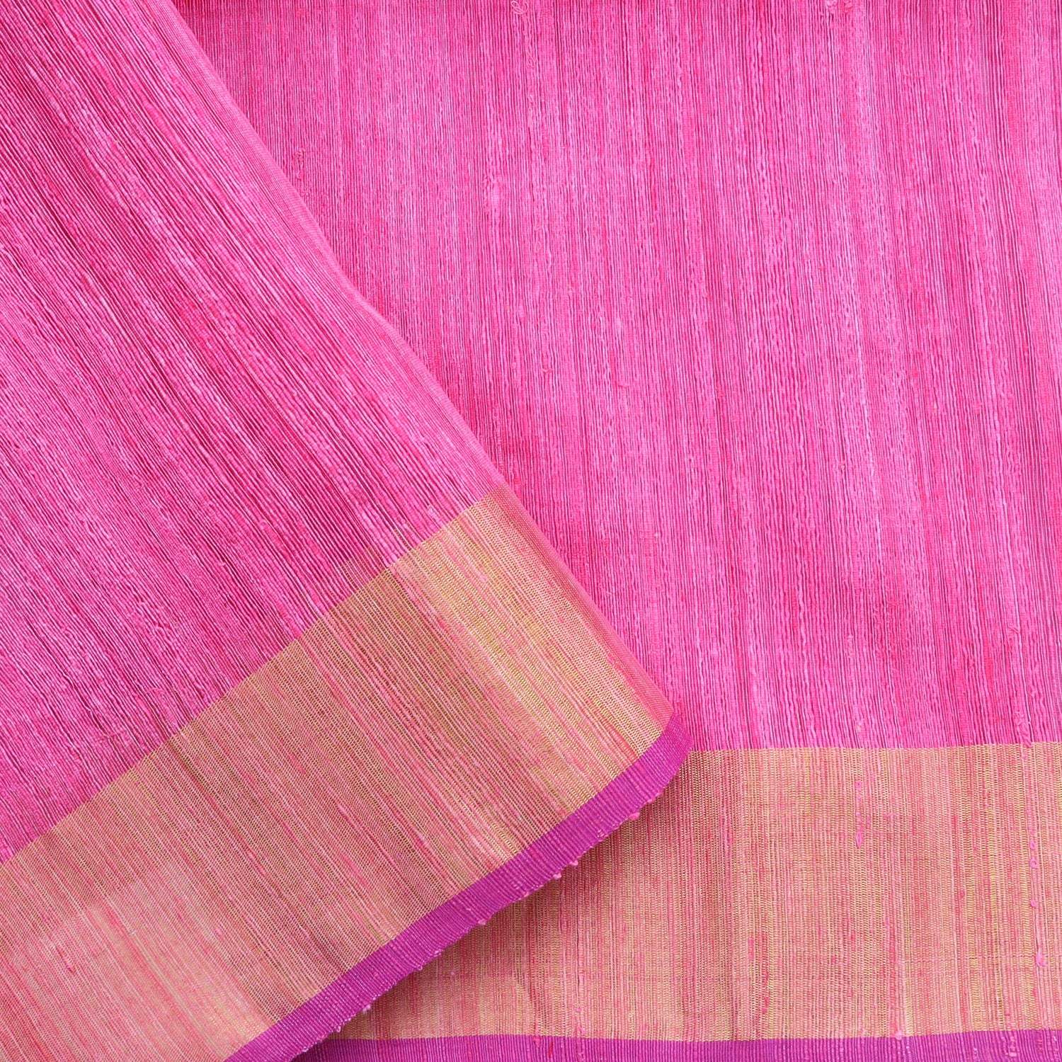 Bright Pink Matka Tussar Saree - Singhania's