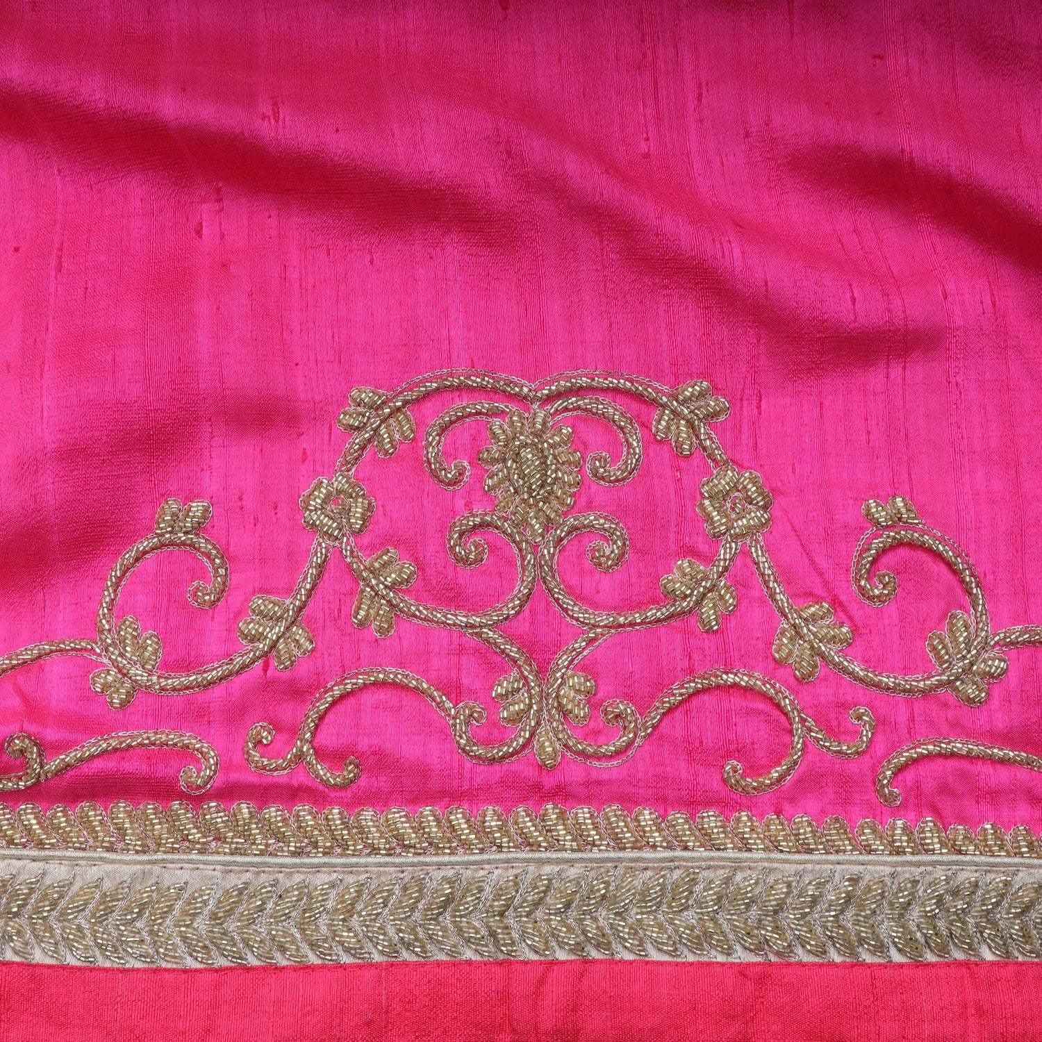 Light Pink Silk Kota Saree With Embroidery - Singhania's