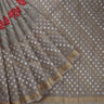 Light Brown Embroidered Tissue Saree - Singhania's