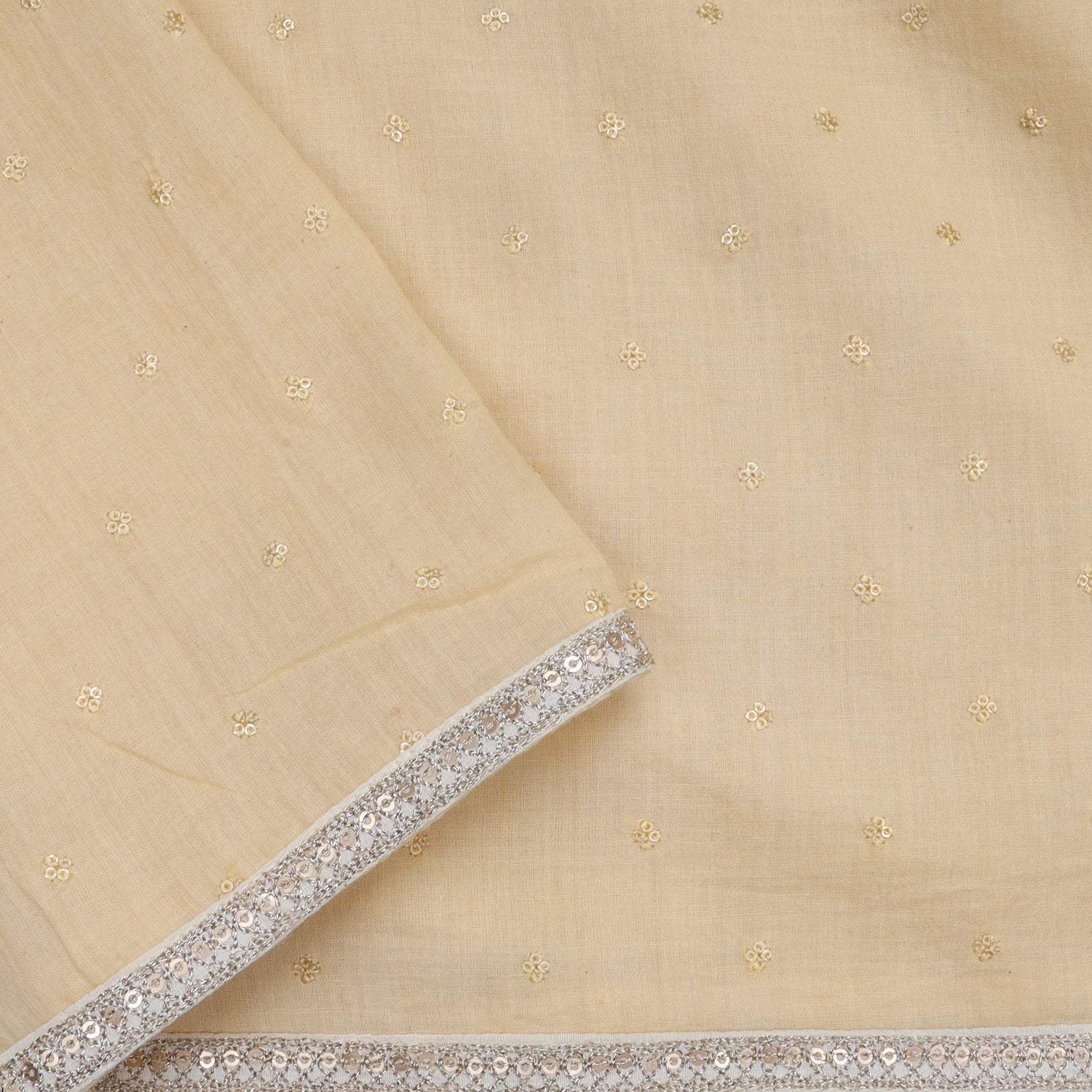 Off White Printed Organza Saree With Embroidery - Singhania's