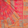 Pink Kani Silk Handloom Saree With Multicolour Border - Singhania's