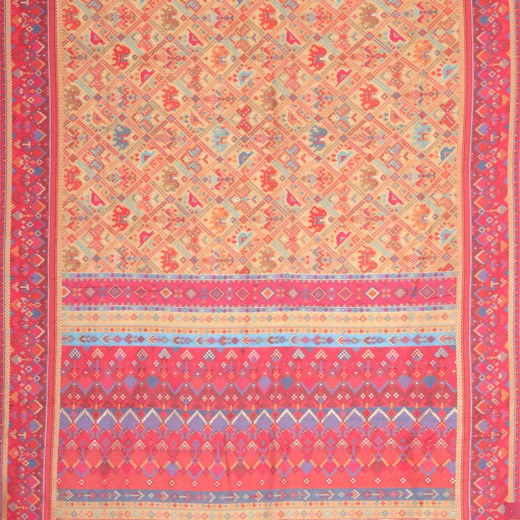 Earthy Yellow Kani Silk Handloom Saree - Singhania's