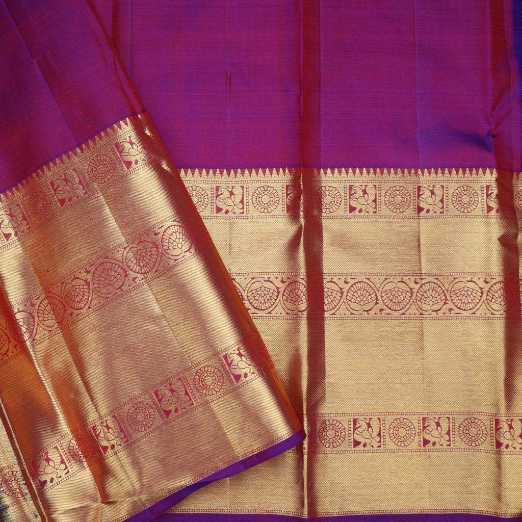 Bright Red Kanjivaram Silk With Floral Jaal Design - Singhania's
