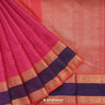 Cherish Pink Kanjivaram Silk Saree With Checks Pattern