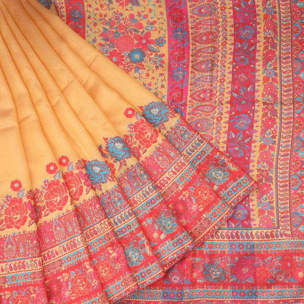 Sunshine Yellow Kani Silk Handloom Saree - Singhania's