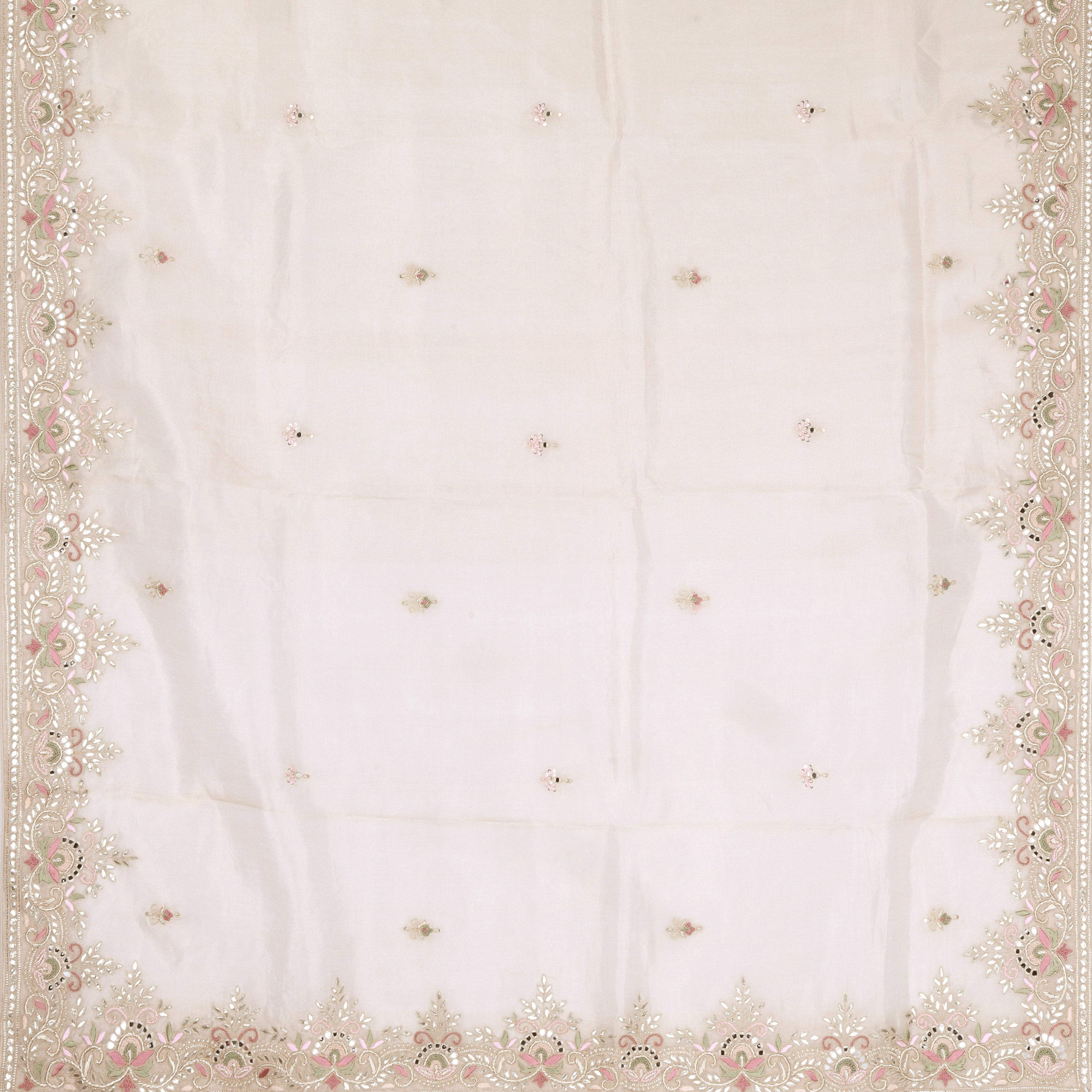 tissue embroidered saree