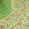 Green Banarasi Silk Handloom Saree With Paithani Border - Singhania's