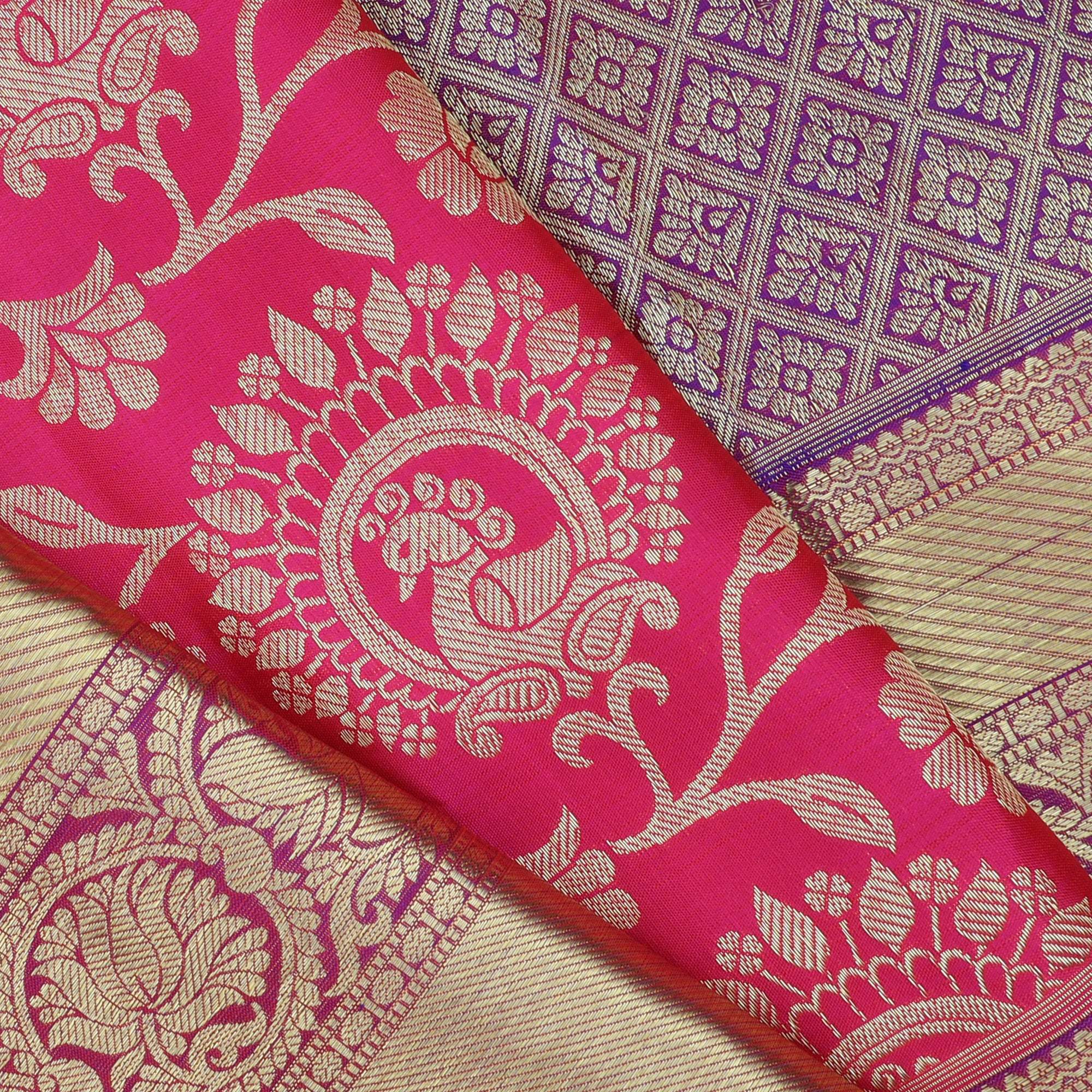 hot pink saree silk