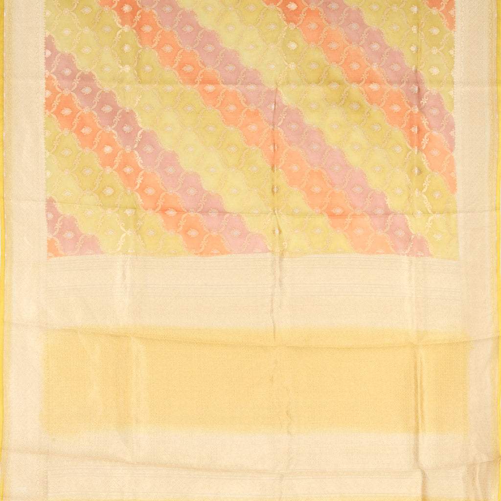 Multicoloure Tissue Banarasi Silk Saree - Singhania's