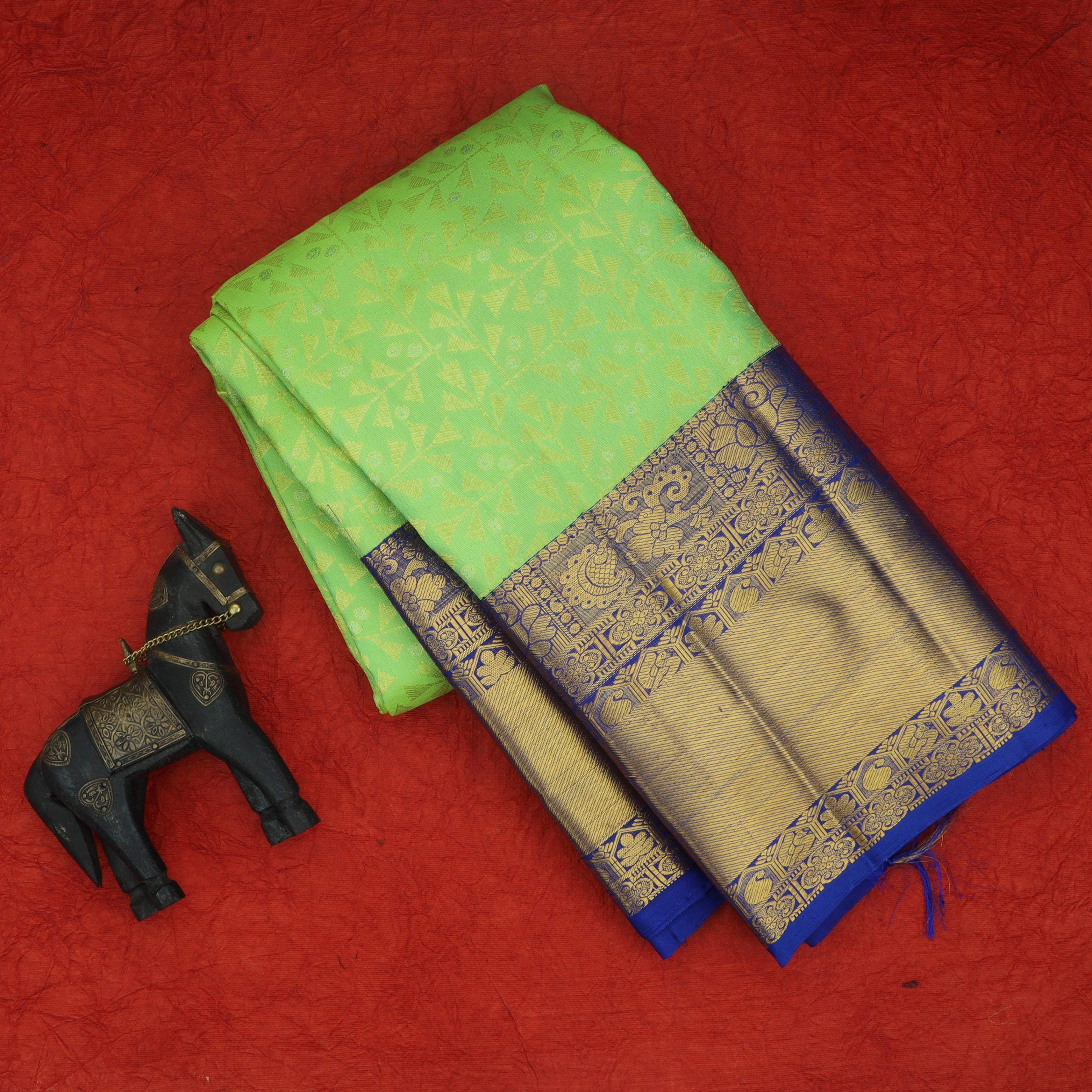 Weaving Kanchipuram Soft Silk Saree, With Blouse Piece at Rs 7000 in Chennai