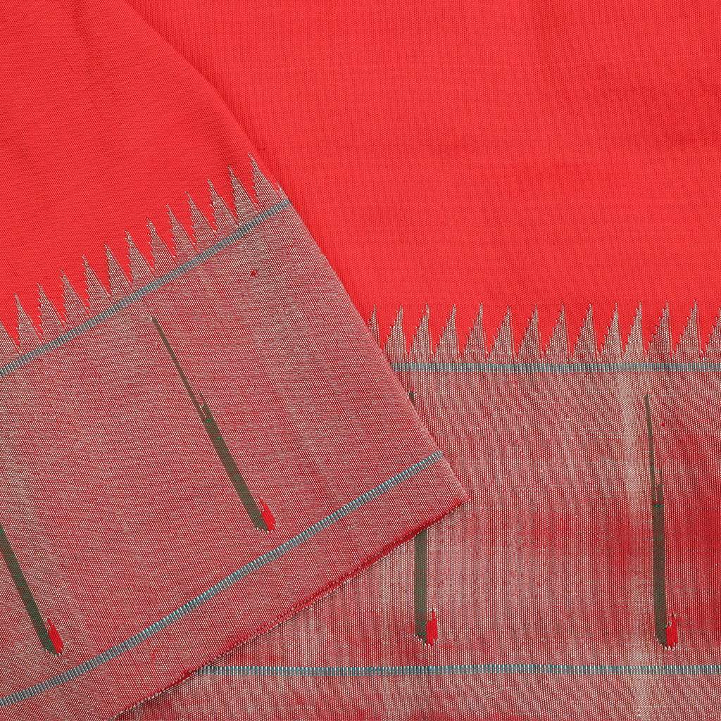 red handloom saree