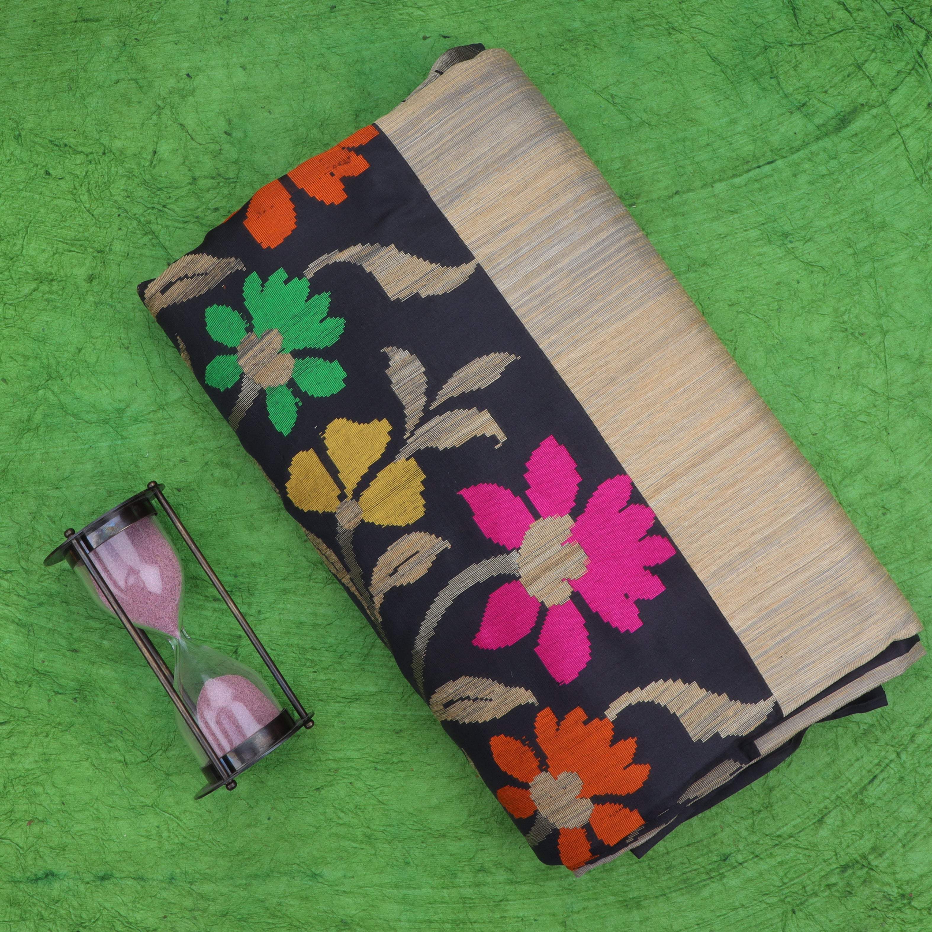 Light Dusky Beige Banarasi Matka Silk Saree - Singhania's