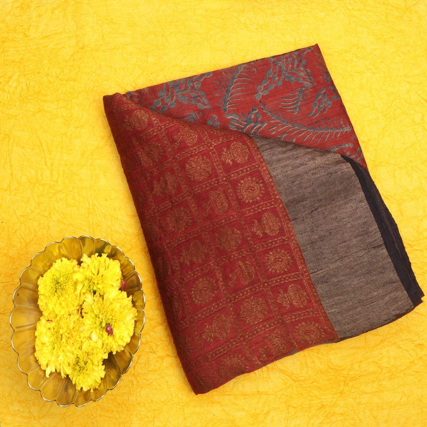 Desire Red Printed Matka Silk Saree - Singhania's
