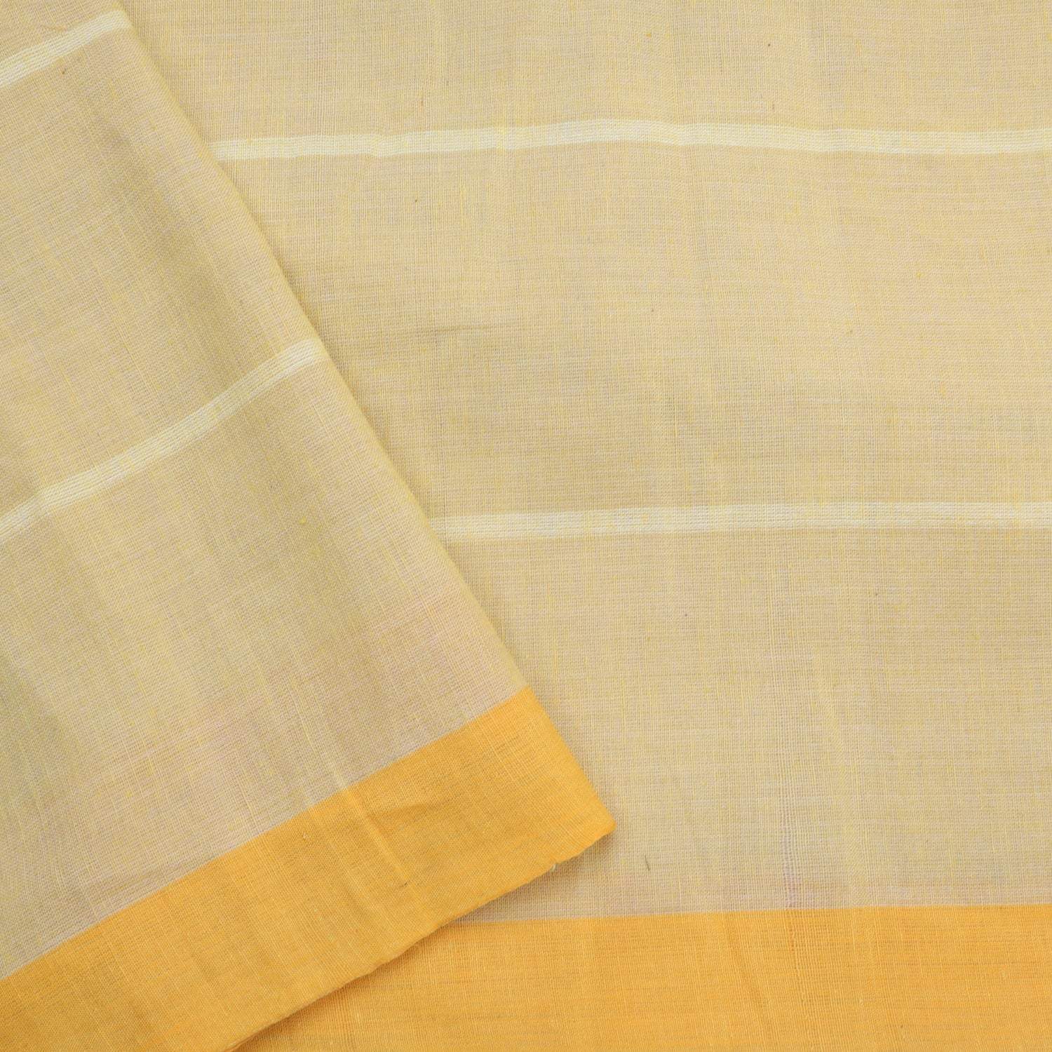 Pastel Beige Printed Cotton Saree - Singhania's