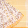 Off White Cotton Printed Saree - Singhania's