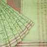 Soft Green Matka Silk Saree With Printed Pattern - Singhania's