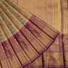 Pale Gold Tissue Kanjivaram Silk Saree With Floral Motif Pattern - Singhania's