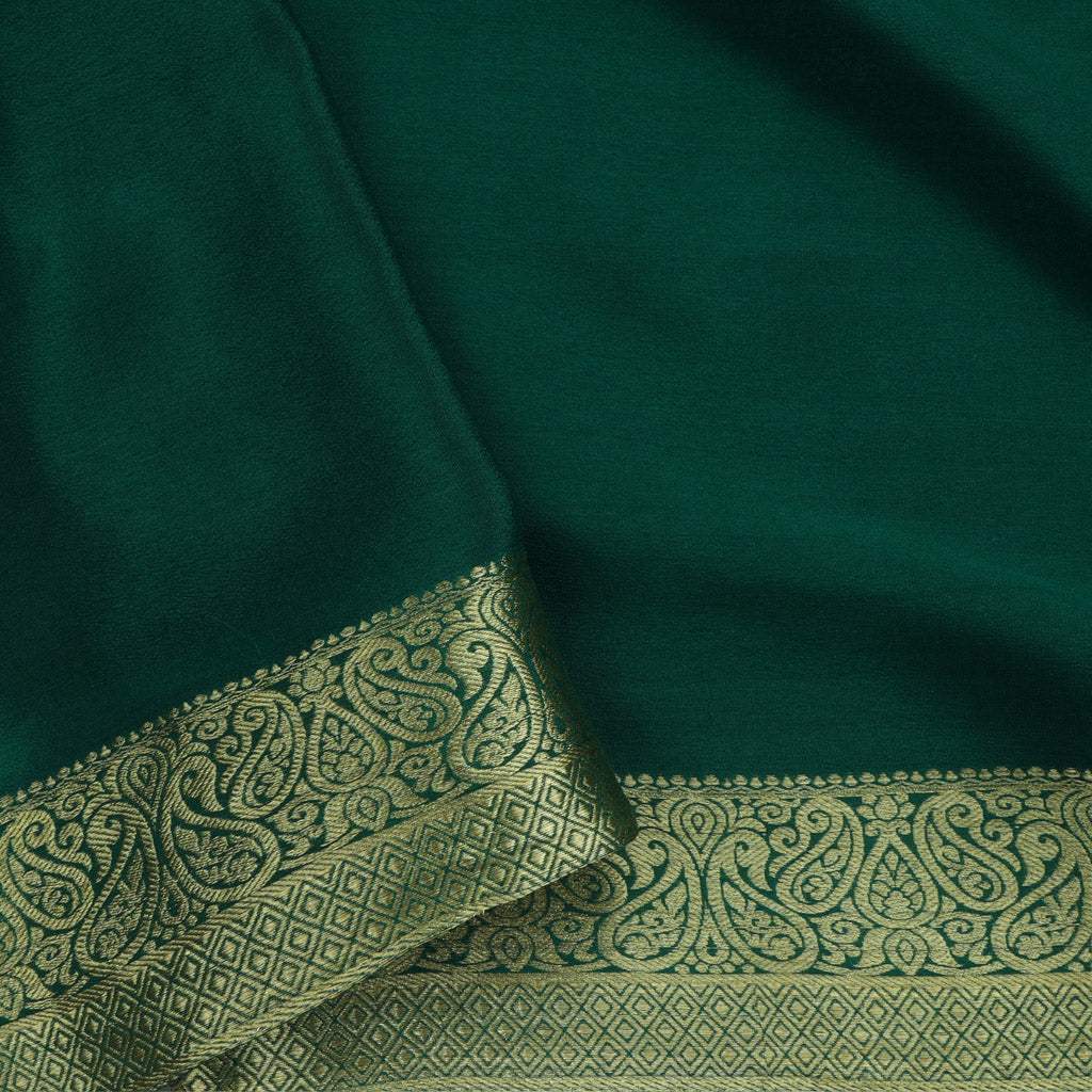Deep Green Banarasi Silk Saree - Singhania's