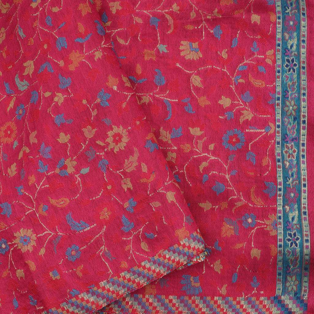 Dark Blue Kani Silk Handloom Saree With Horse Pattern - Singhania's
