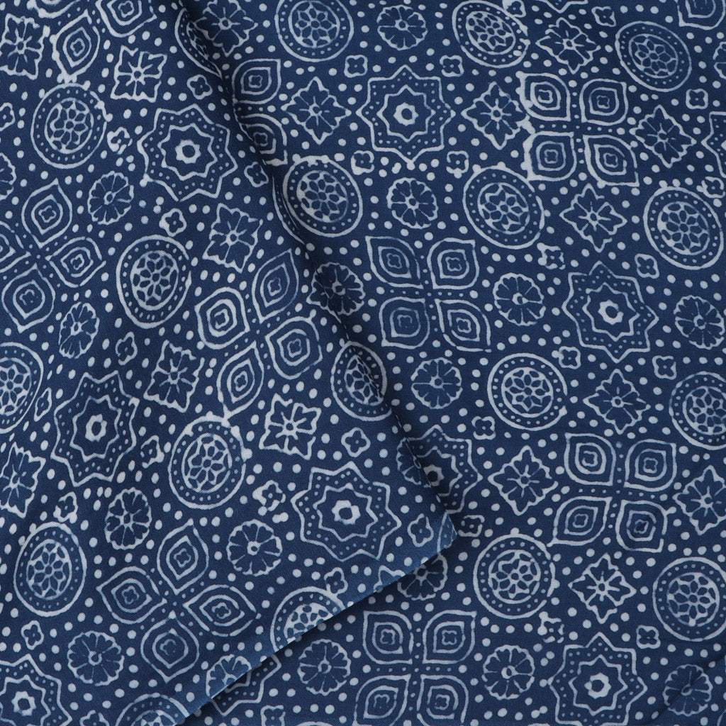 B’Dazzled Blue Printed Satin Silk Saree - Singhania's